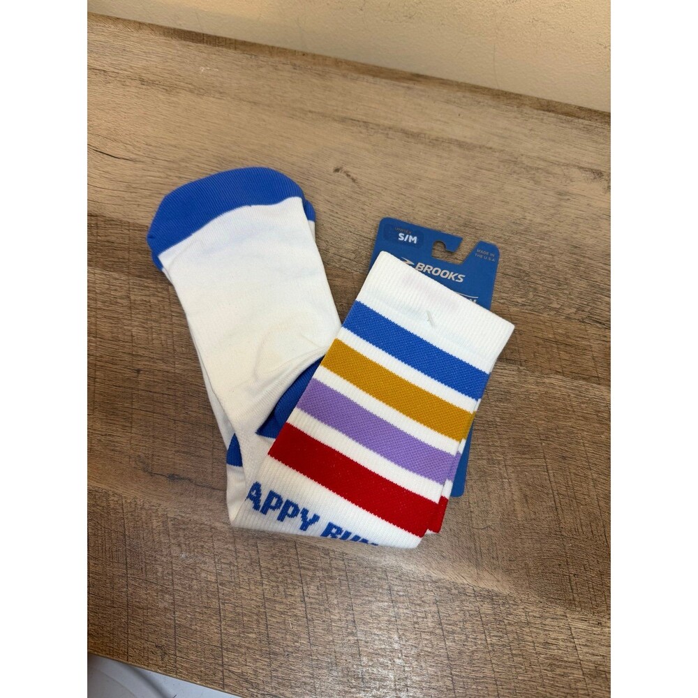 Brooks tempo knit crew socks Happy Runner Athletic Socks S/M